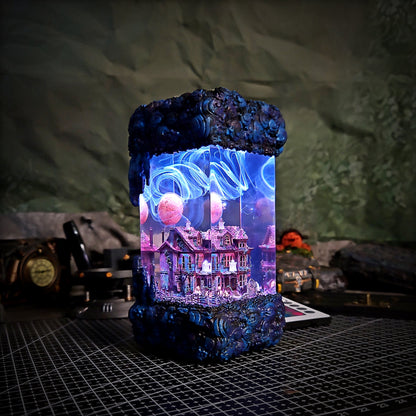 House Resin Lamp - handmade resin lamp