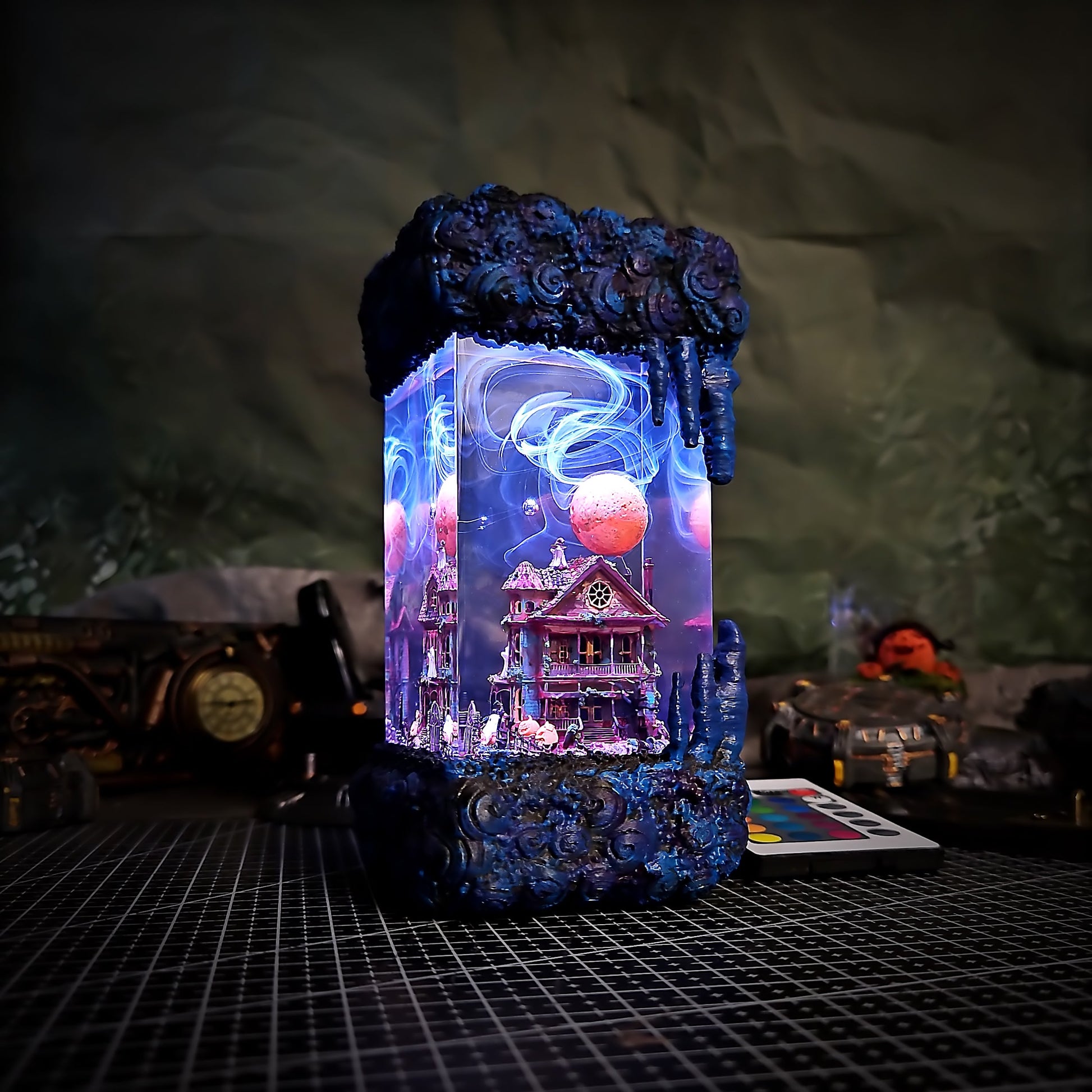 House Resin Lamp - handmade resin lamp