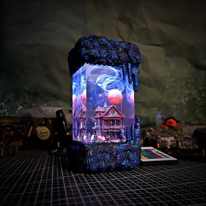 House Resin Lamp - handmade resin lamp