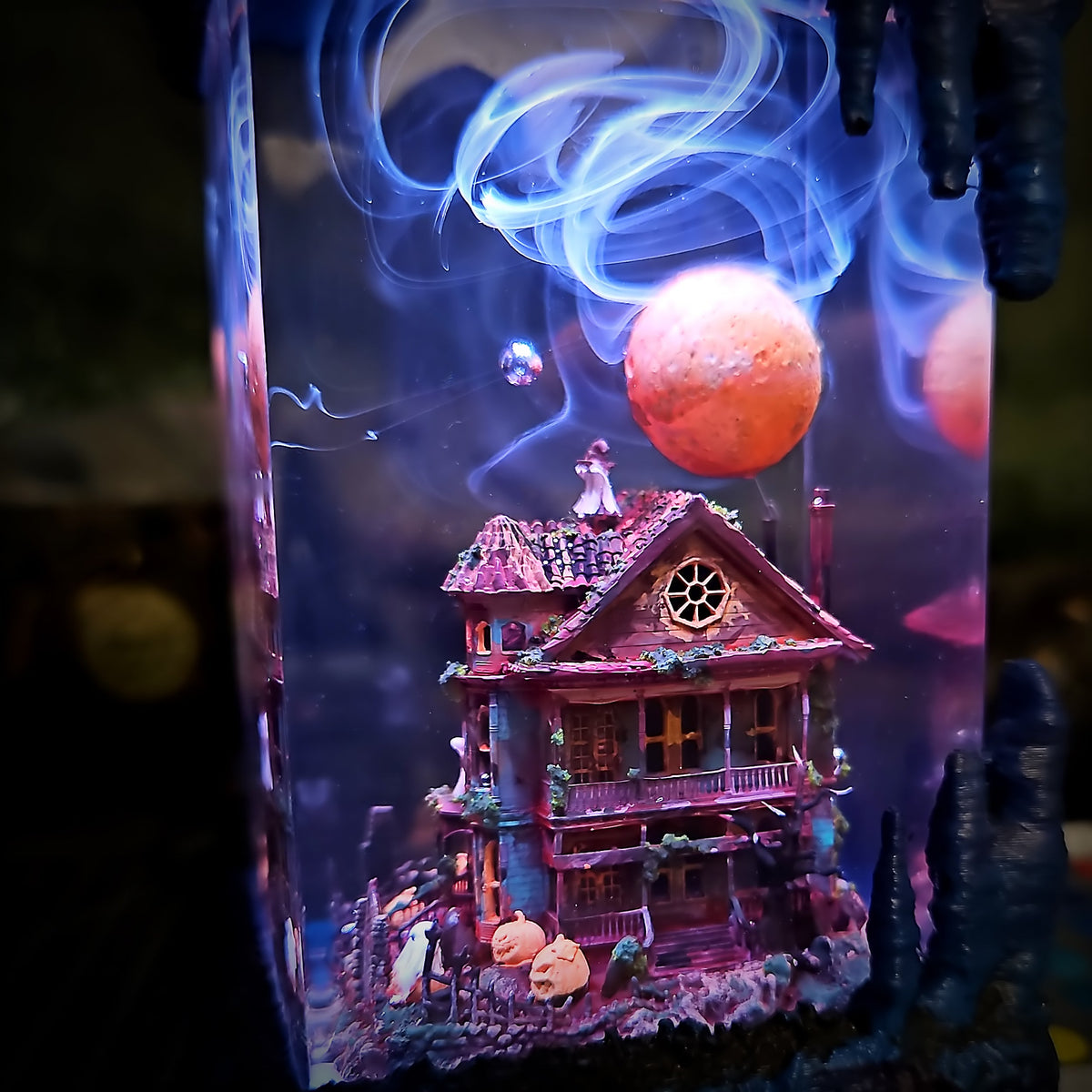 House Resin Lamp - handmade resin lamp