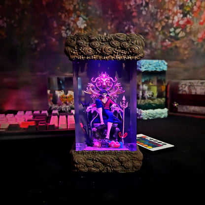 Luffy on Throne Pirate King Resin Lamp - handmade resin lamp