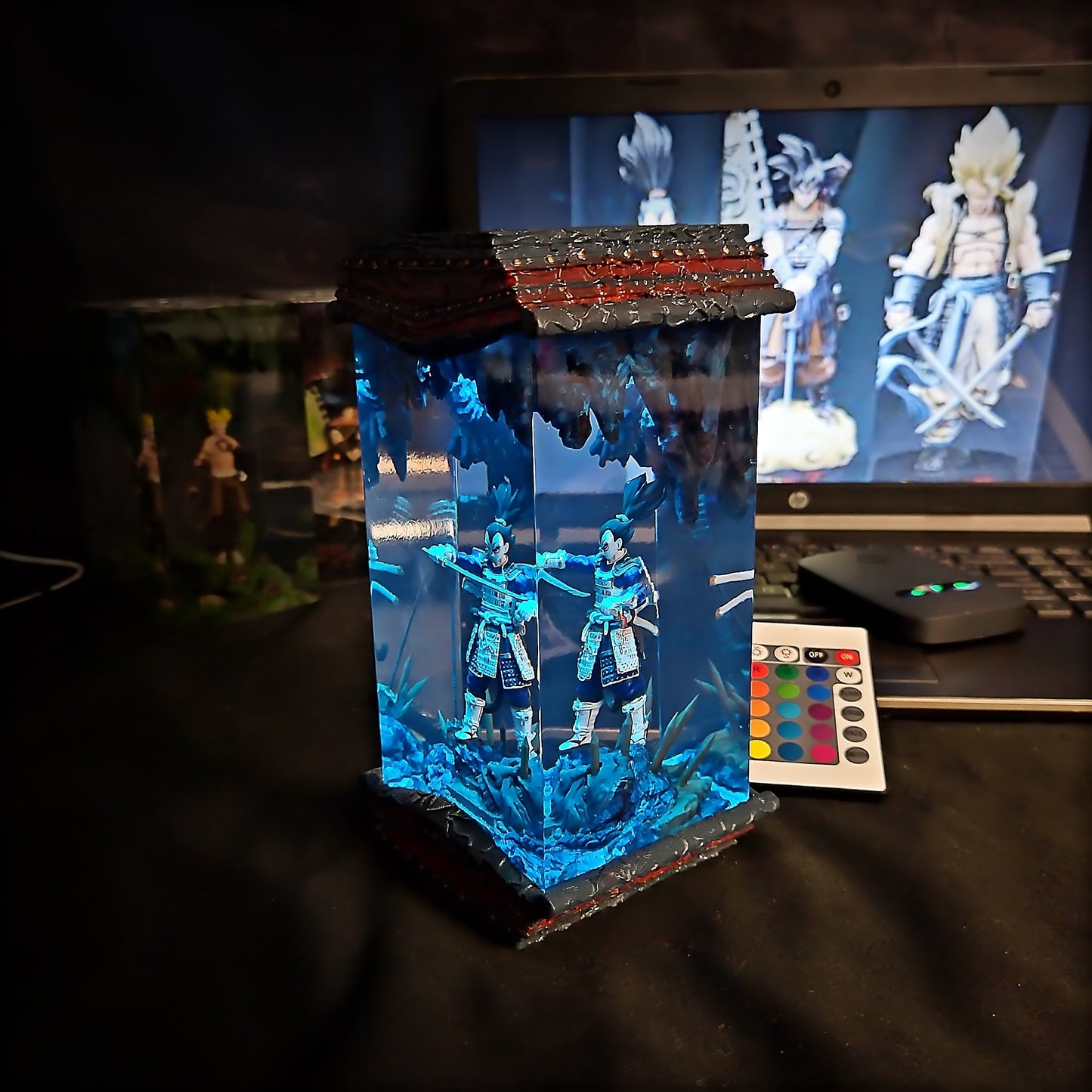 Vegeta Shogun - Dragon Ball Z Resin Lamp - handmade resin lamp