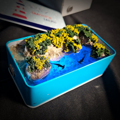 Shark Tin Light Box - handmade resin light box