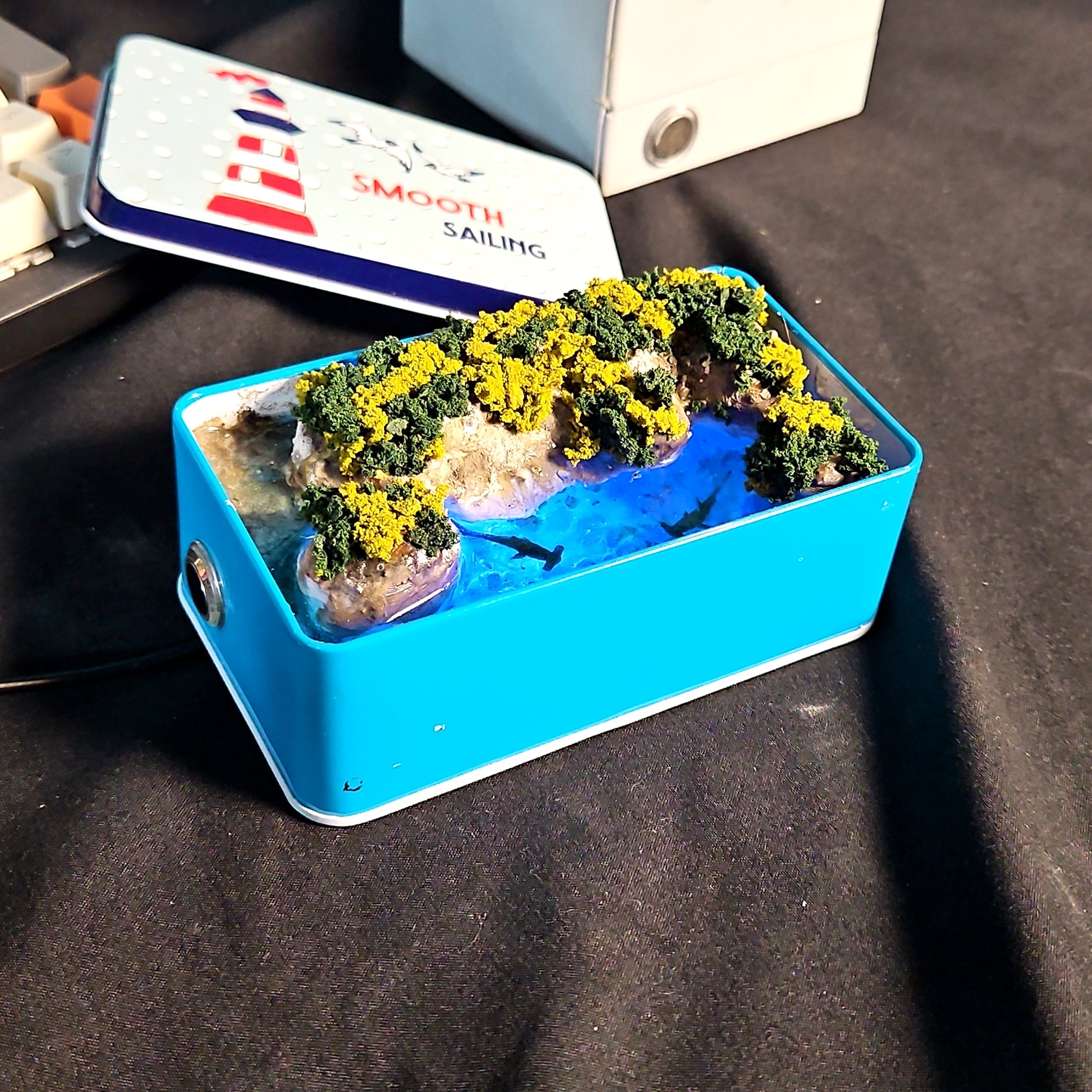 Shark Tin Light Box - handmade resin light box