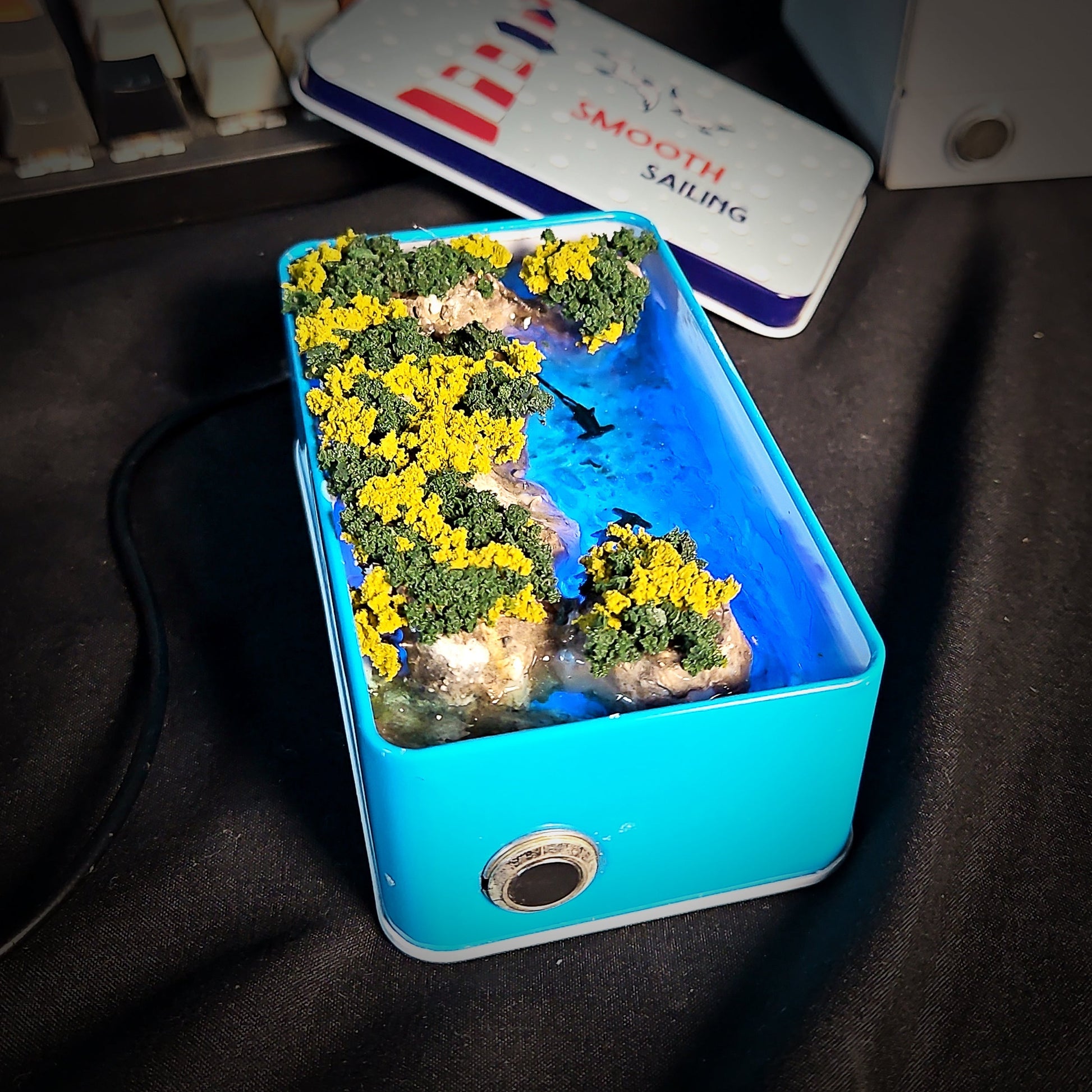 Shark Tin Light Box - handmade resin light box