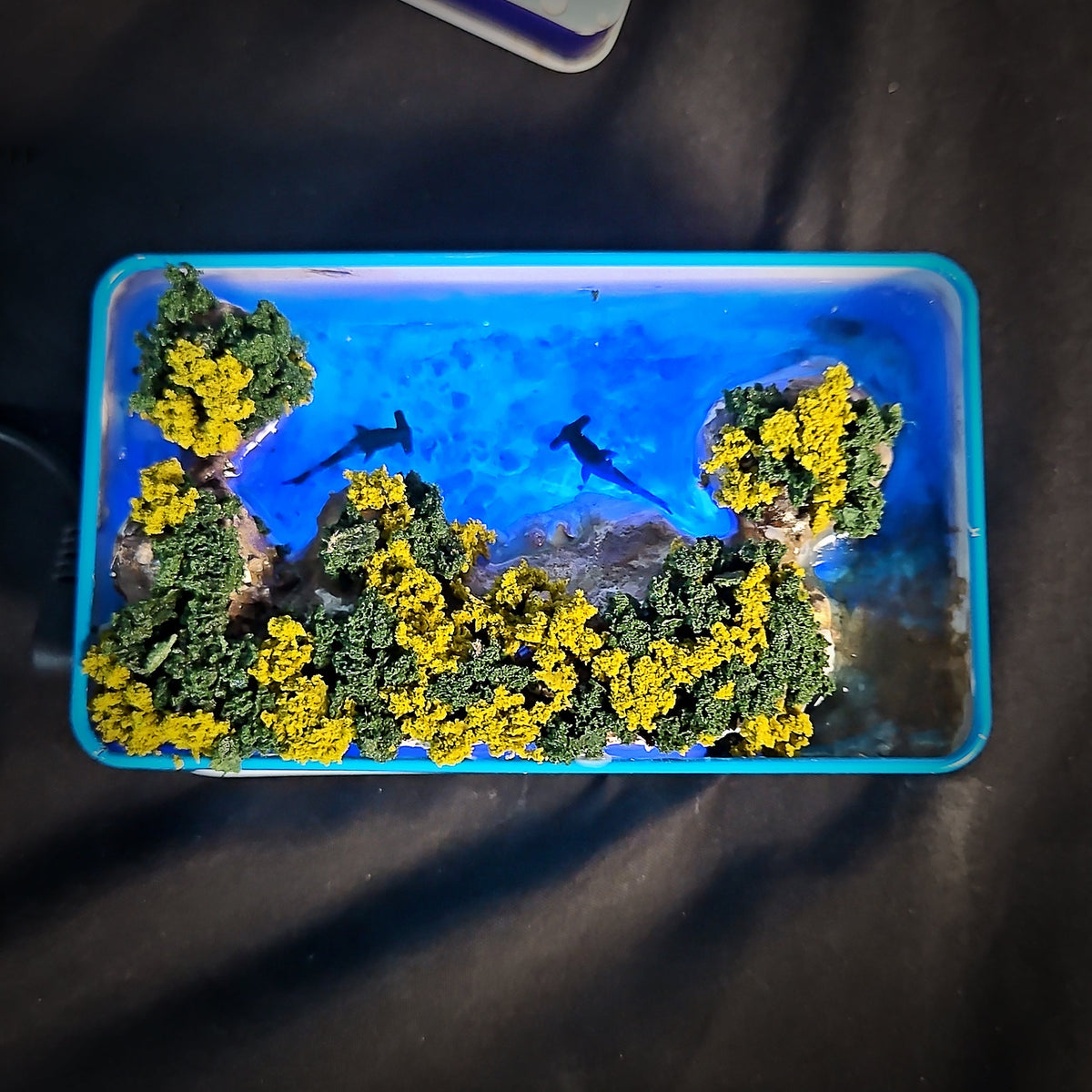 Shark Tin Light Box - handmade resin light box