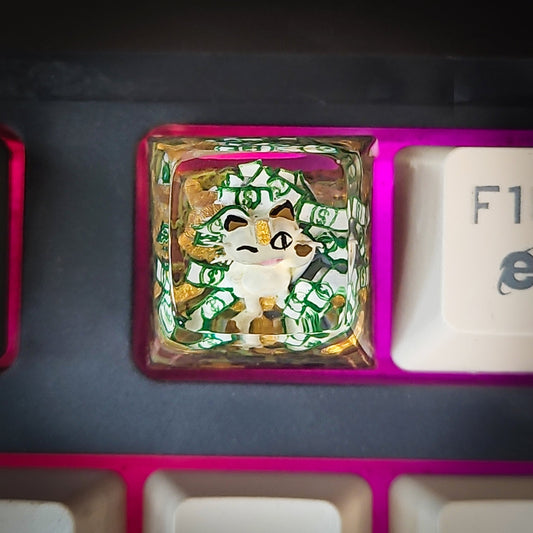 Meowth Keycaps - handmade resin keycap