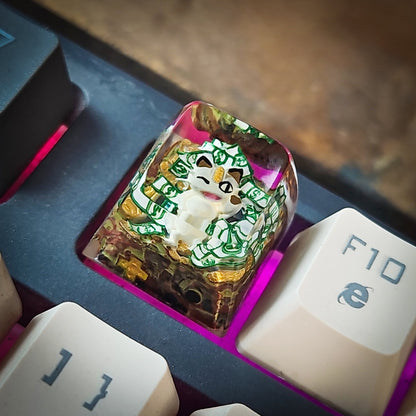 Meowth Keycaps - handmade resin keycap