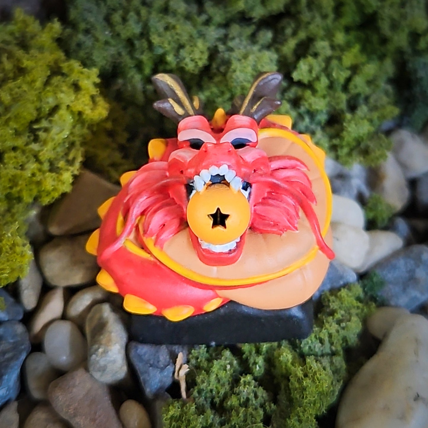 Shenron Dragon Head Series Keycap - handmade resin keycap