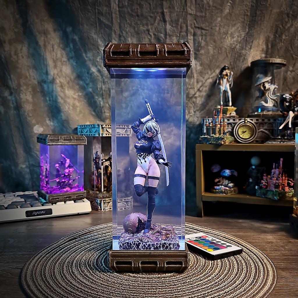 2B V1 - handmade resin lamp