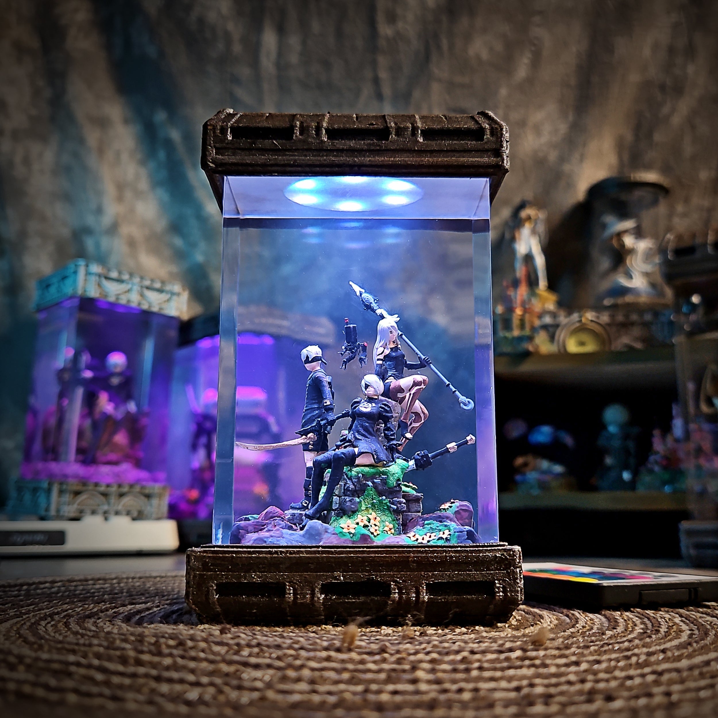 NIER Diorama - handmade resin lamp