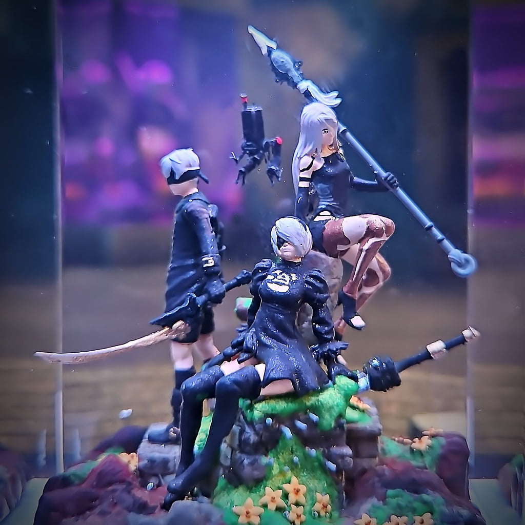 NIER Diorama - handmade resin lamp