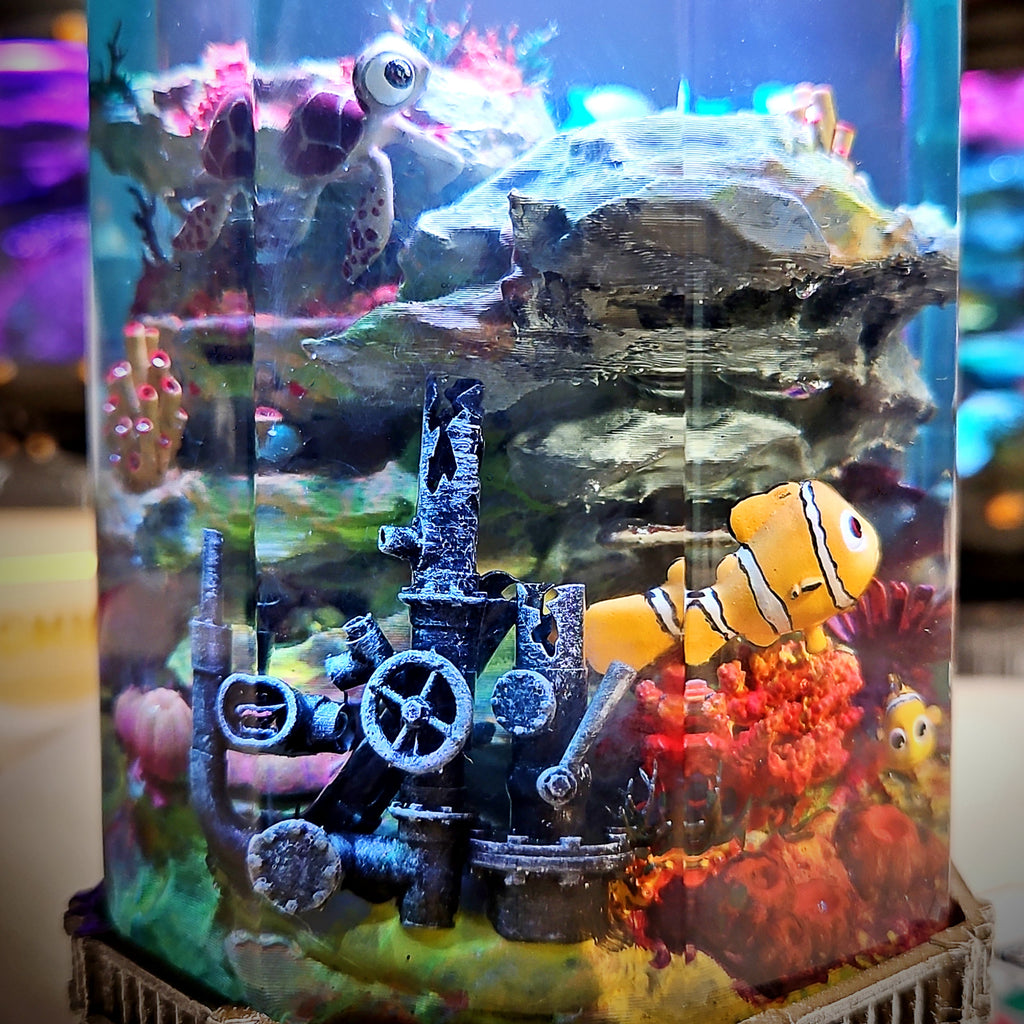 Nemo - Octagon Resin Lamp - handmade resin lamp