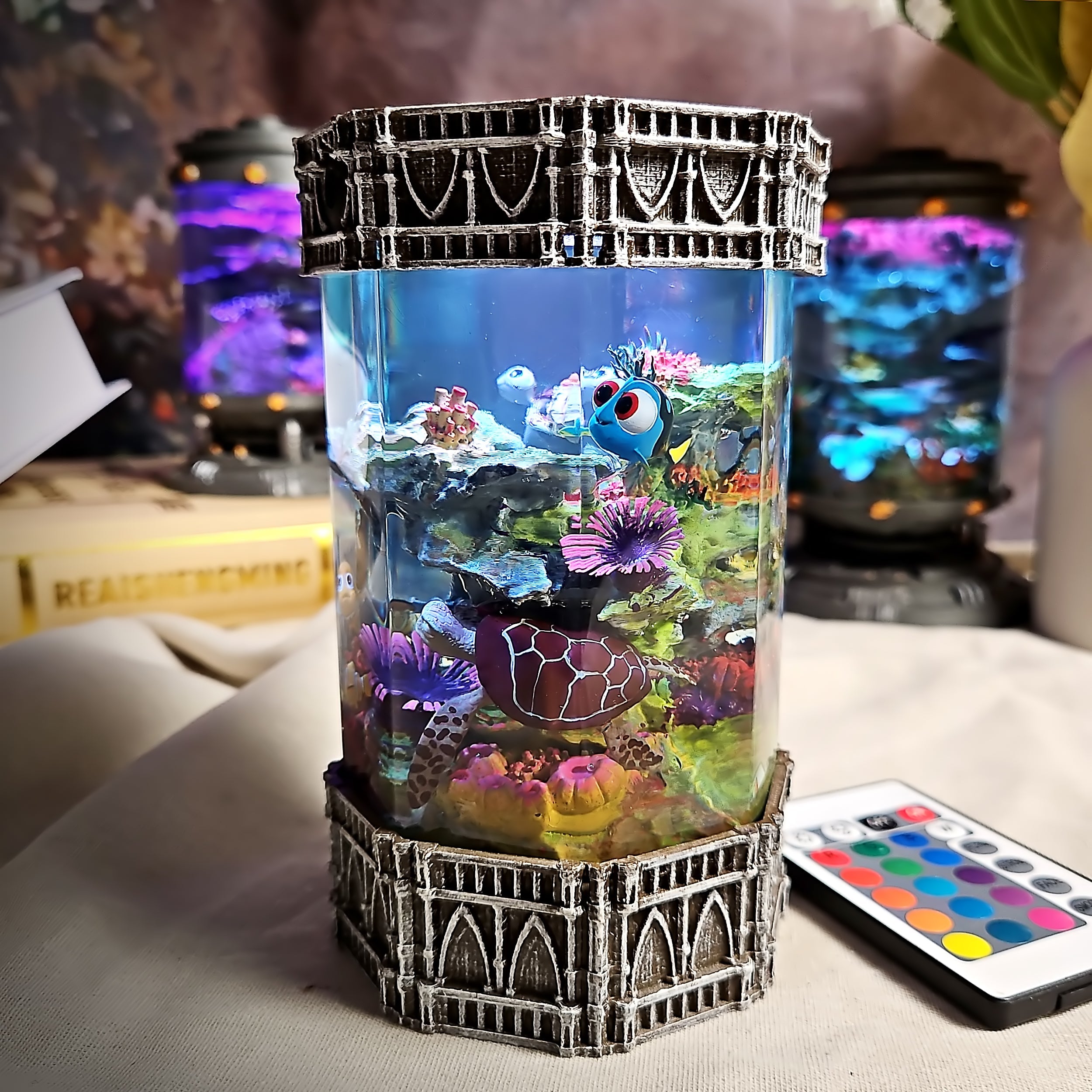 Nemo - Octagon Resin Lamp - handmade resin lamp