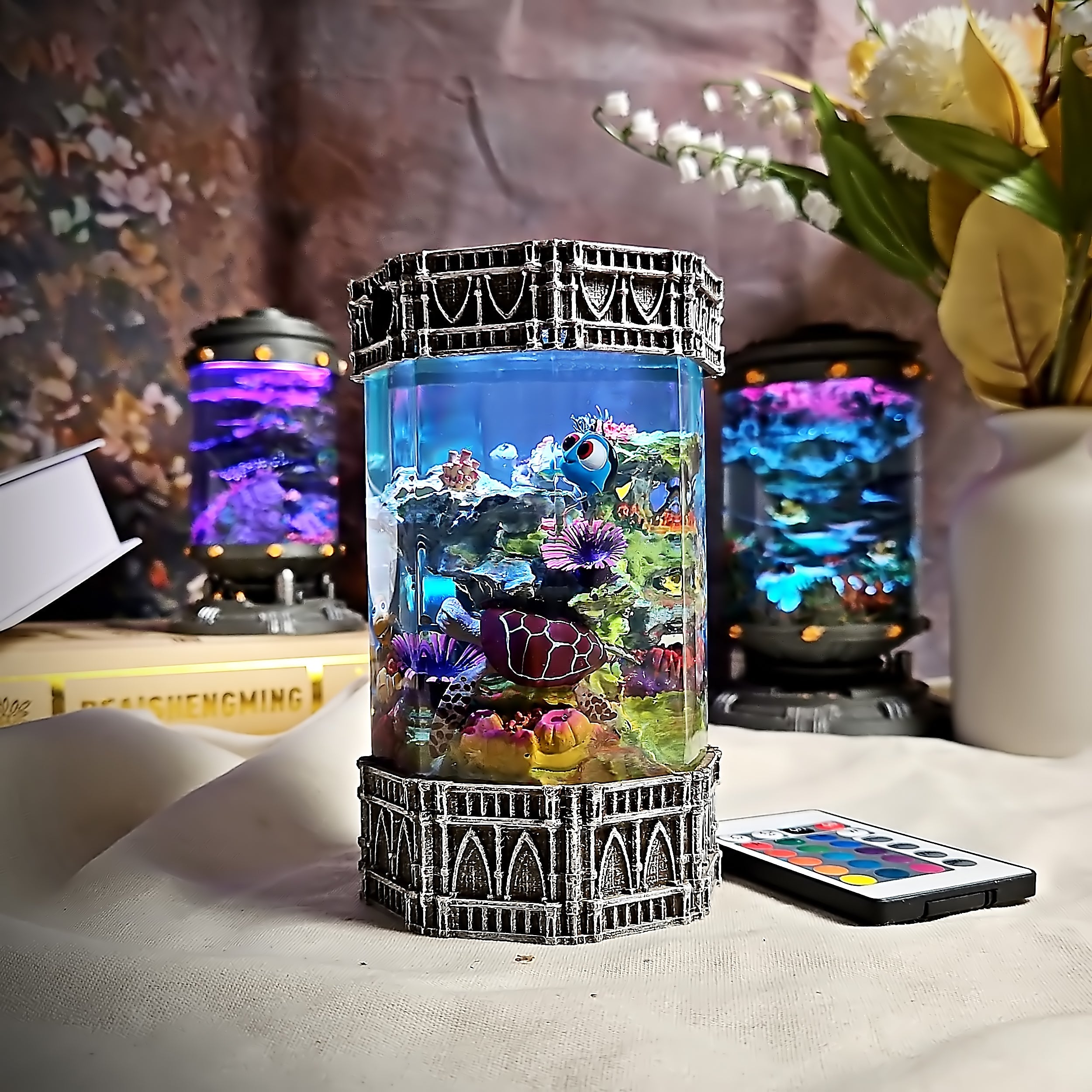 Nemo - Octagon Resin Lamp - handmade resin lamp