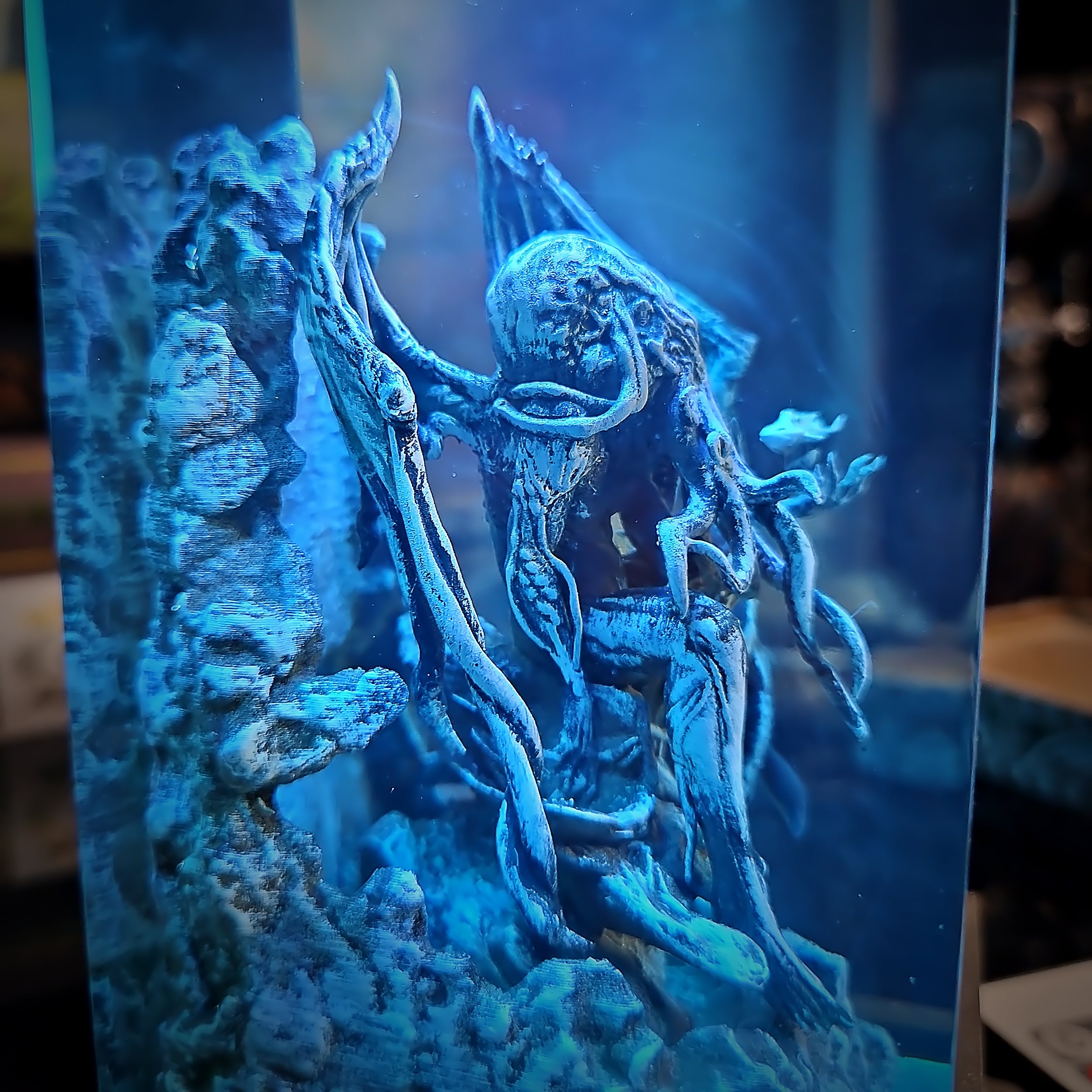 Cthulhu Resin Lamp - handmade resin lamp