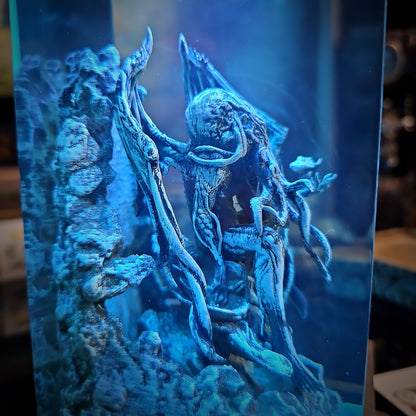 Cthulhu Resin Lamp - handmade resin lamp