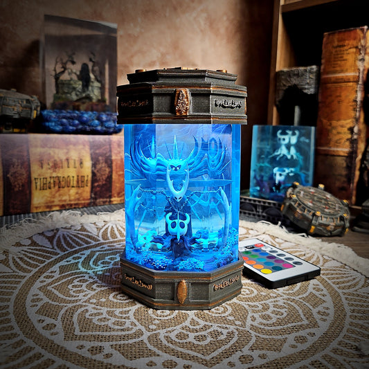 Hollow Knight V1 - Octagonal Resin Lamp - handmade resin lamp