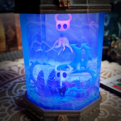 Hollow Knight V2 - Octagonal Resin Lamp - handmade resin lamp