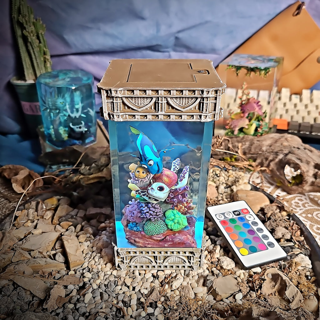Finding Nemo Resin Lamp - handmade resin lamp