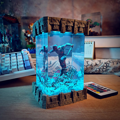 Deadpool Resin Lamp - handmade resin lamp