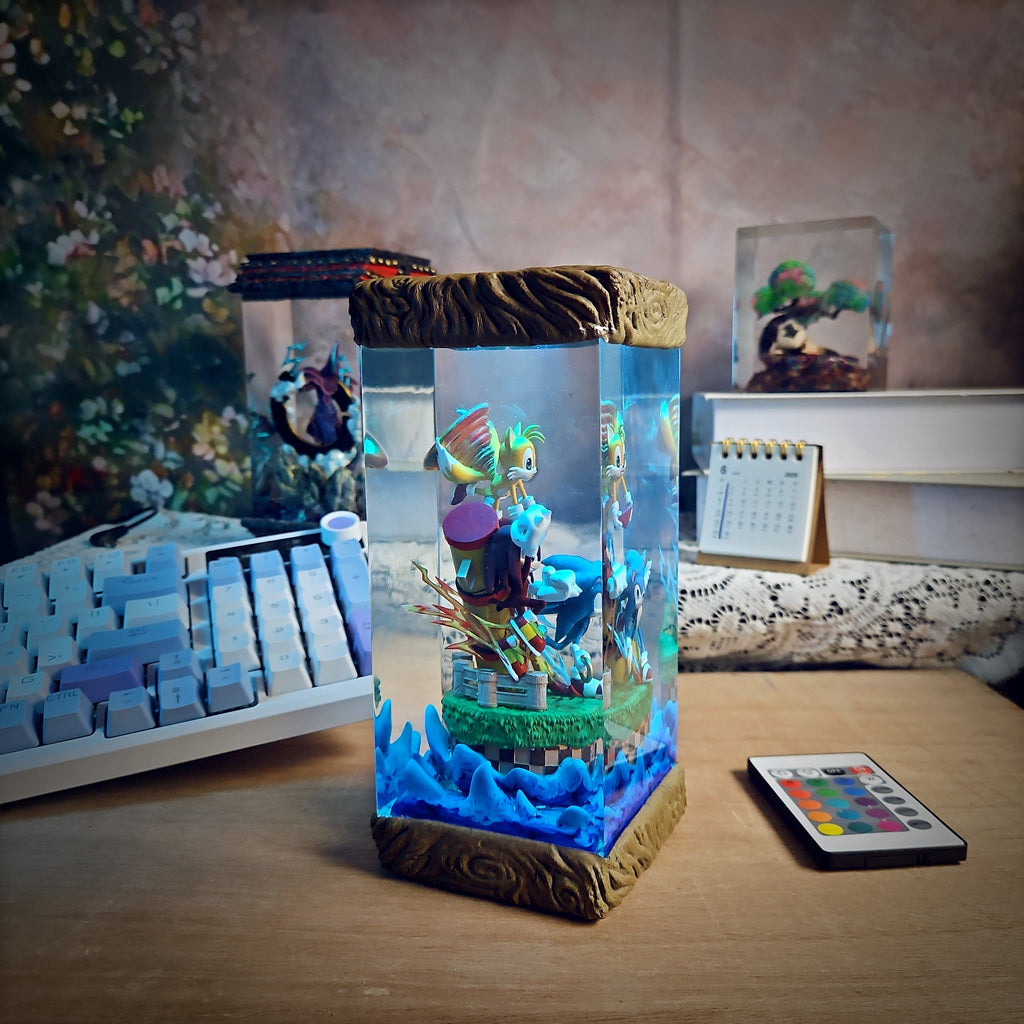 Sonic Resin Lamp - handmade resin lamp
