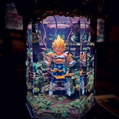 VEGETA – Saiyan Pride Hexagon Resin Lamp - handmade resin lamp
