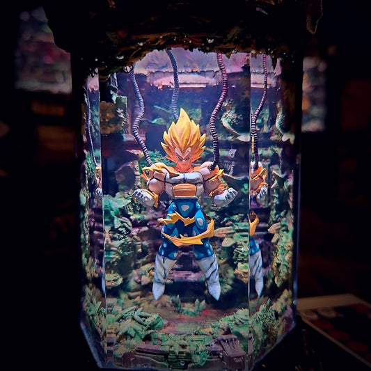 VEGETA – Saiyan Pride Hexagon Resin Lamp - handmade resin lamp