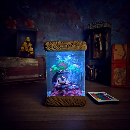 Appa and Momo Resin Lamp - handmade resin lamp