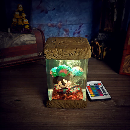 Appa and Momo Resin Lamp - handmade resin lamp