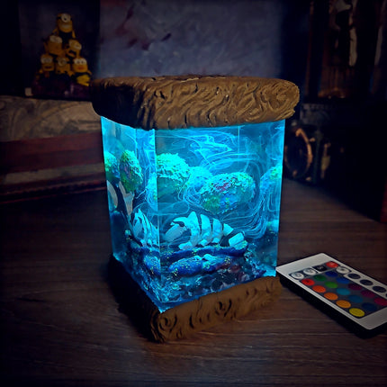 Appa and Momo Resin Lamp - handmade resin lamp