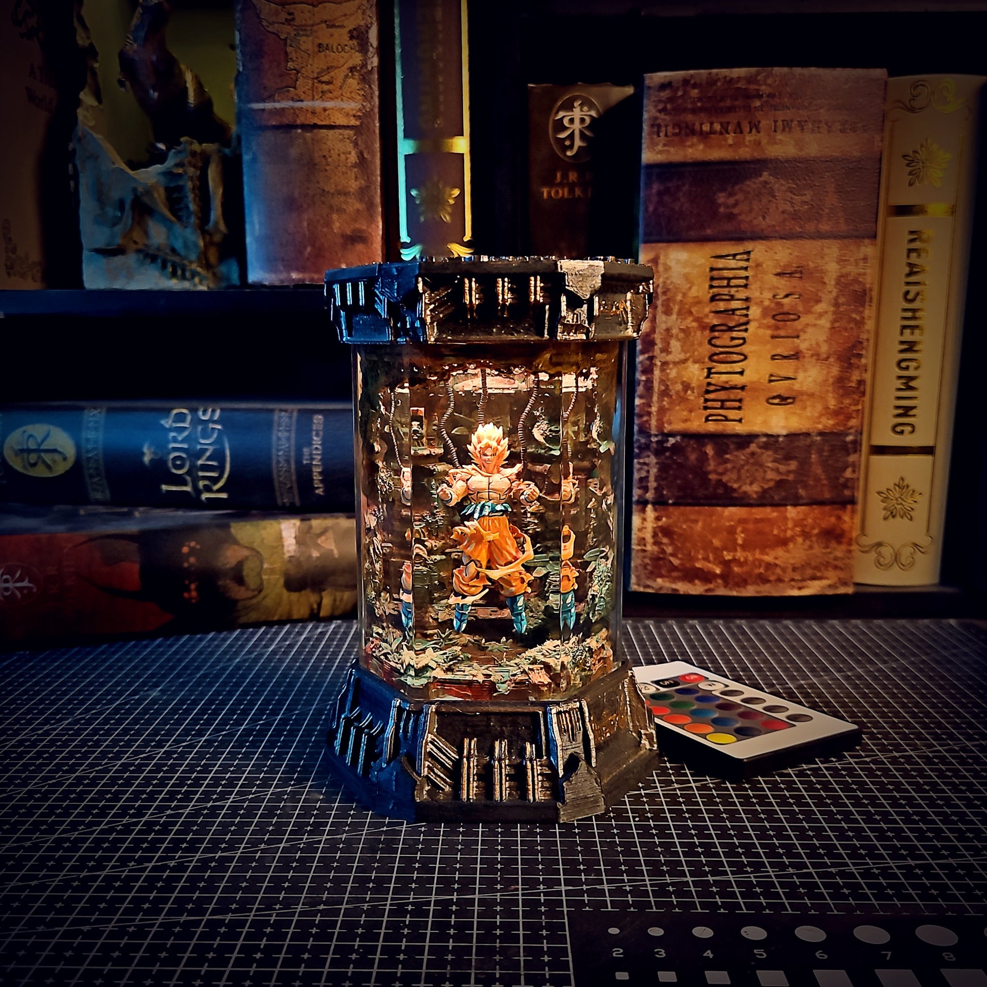 GOKU – Ultra Instinct Hexagon Resin Lamp - handmade resin lamp