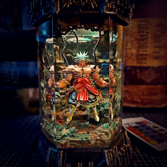 BROLY – The Legendary Super Saiyan Hexagon Resin Lamp - handmade resin lamp