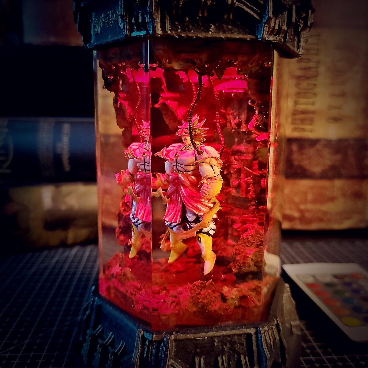 BROLY – The Legendary Super Saiyan Hexagon Resin Lamp - handmade resin lamp