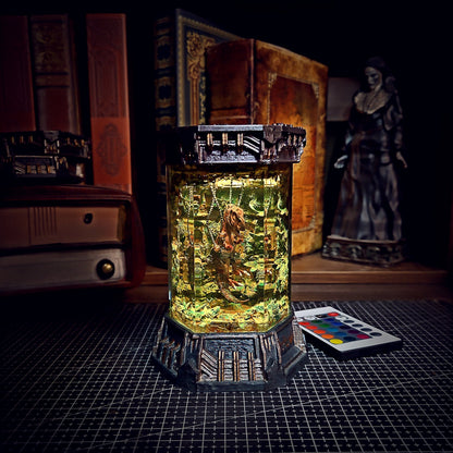 T-Rex Hexagon Resin Lamp - handmade resin lamp