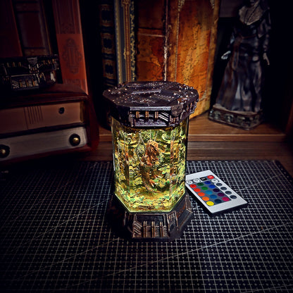 T-Rex Hexagon Resin Lamp - handmade resin lamp