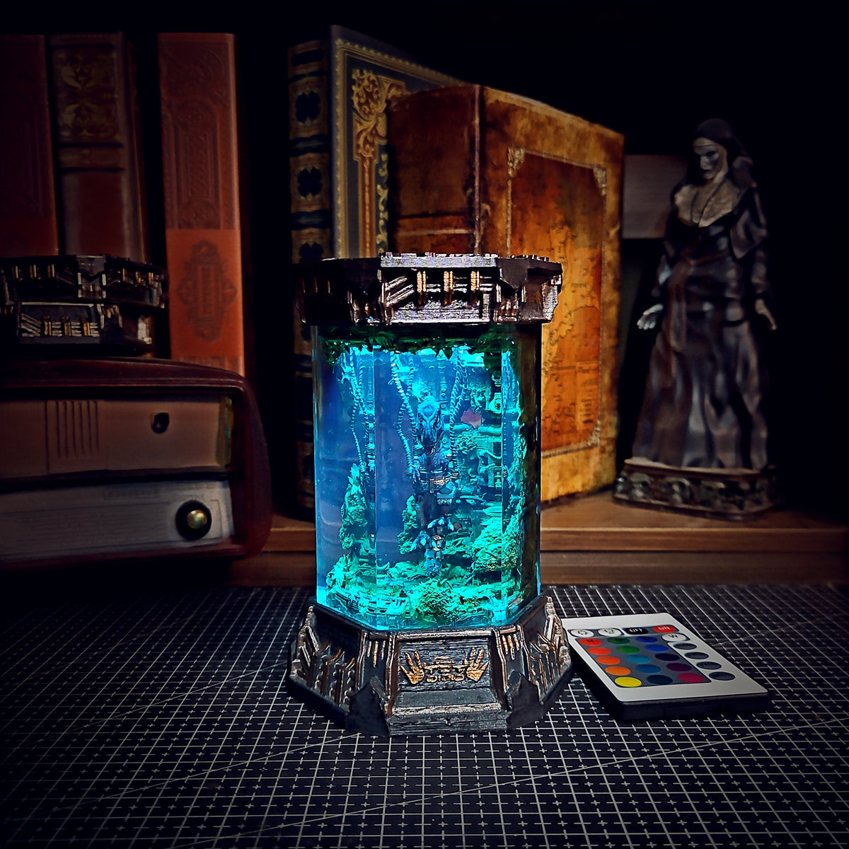 T-Rex Hexagon Resin Lamp - handmade resin lamp
