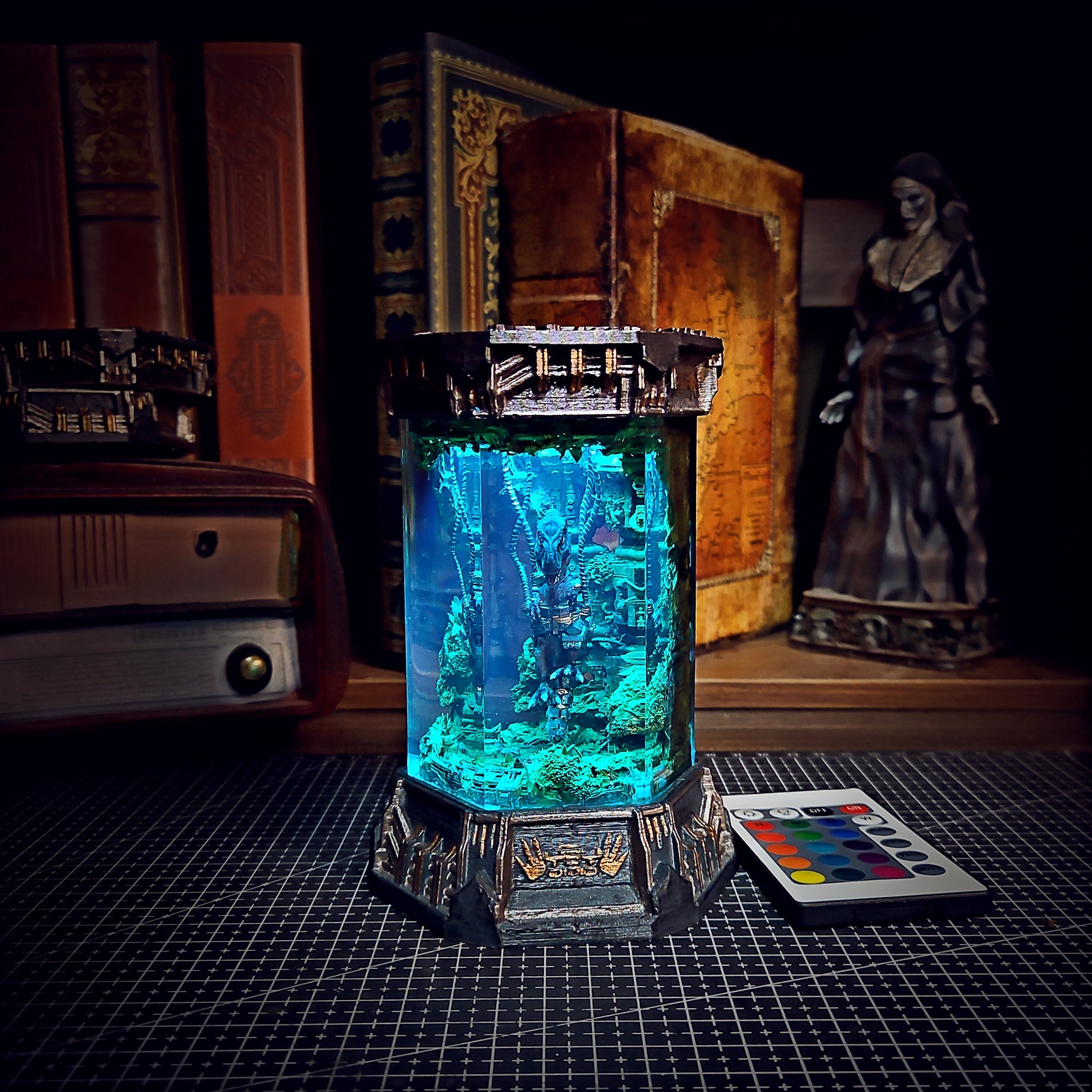T-Rex Hexagon Resin Lamp