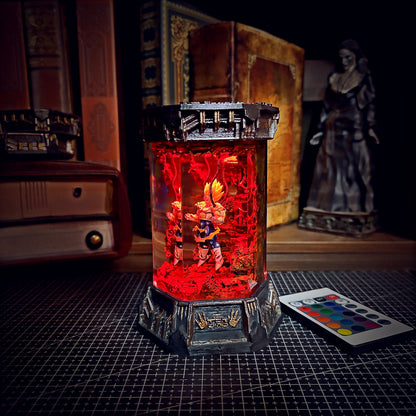 VEGETA – Saiyan Pride Hexagon Resin Lamp - handmade resin lamp