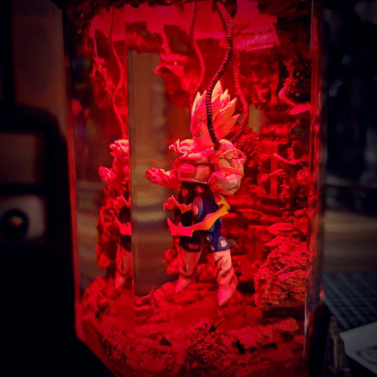 VEGETA – Saiyan Pride Hexagon Resin Lamp - handmade resin lamp