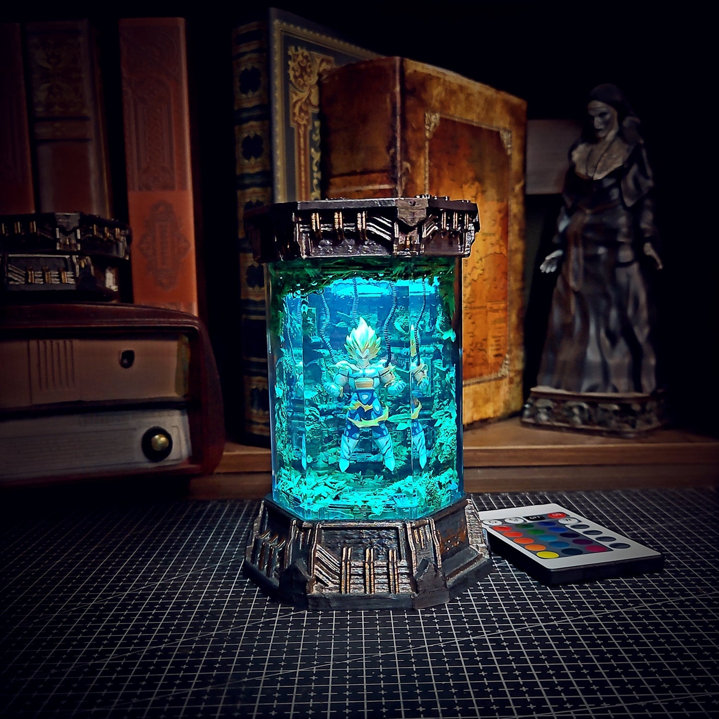 VEGETA – Saiyan Pride Hexagon Resin Lamp - handmade resin lamp