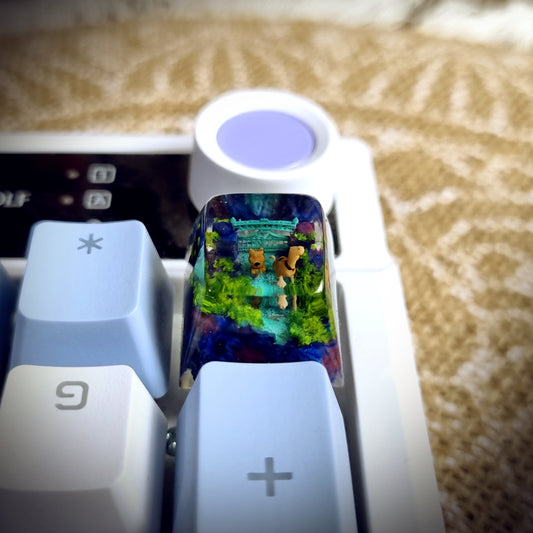 Scooby-Doo Keycap - handmade resin keycap side view