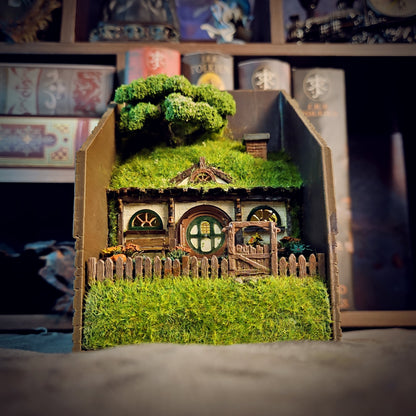 BB Hobbit Book Nook - handmade resin lamp