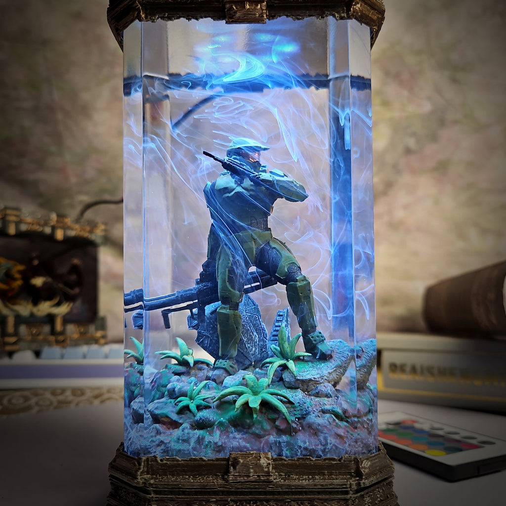 Halo Resin Lamp - handmade resin lamp