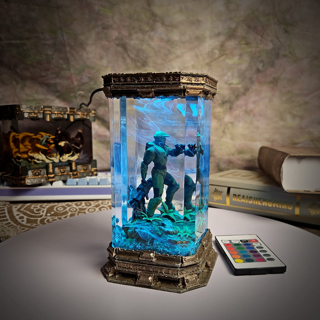 Halo Resin Lamp - handmade resin lamp
