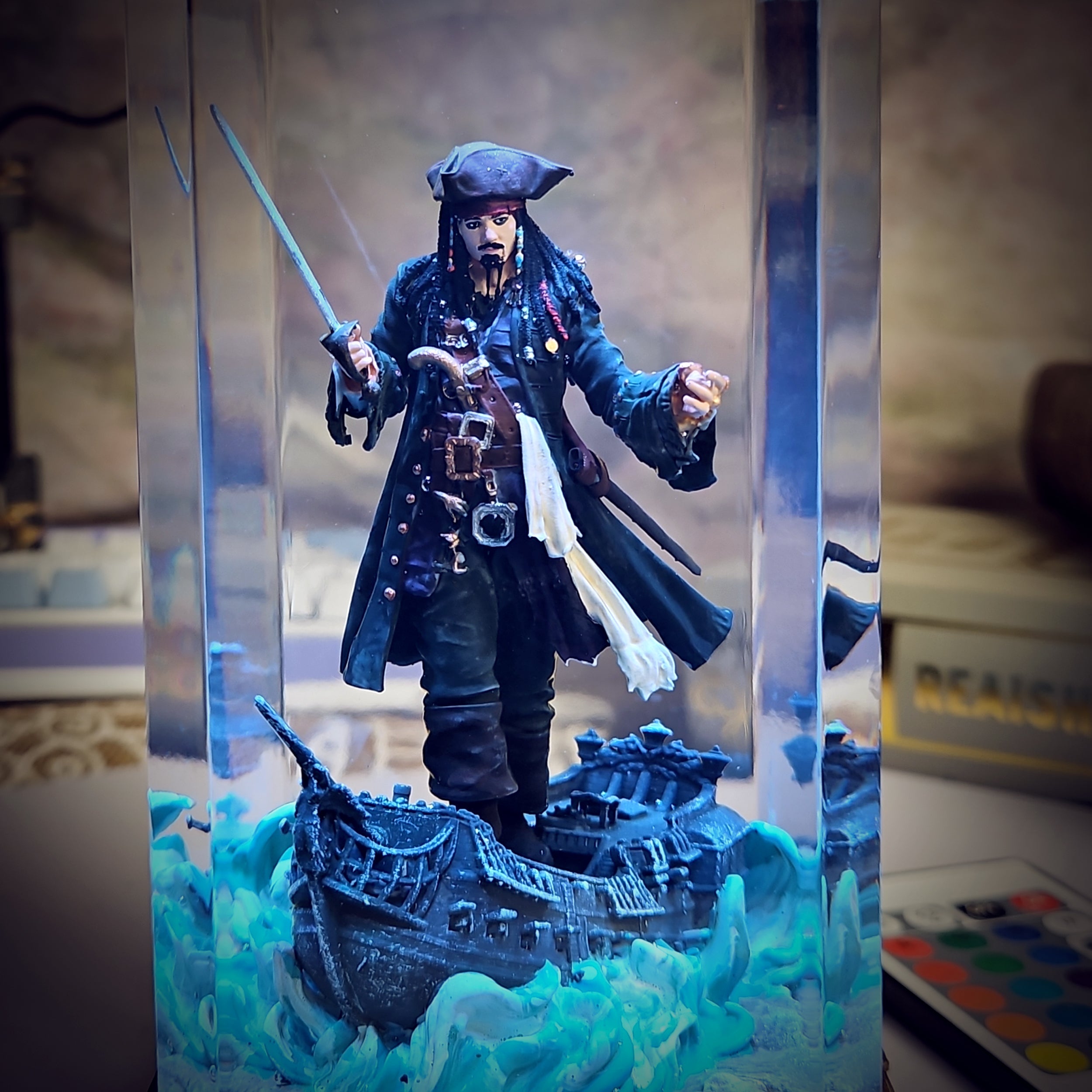 Jack Resin Lamp - handmade resin lamp