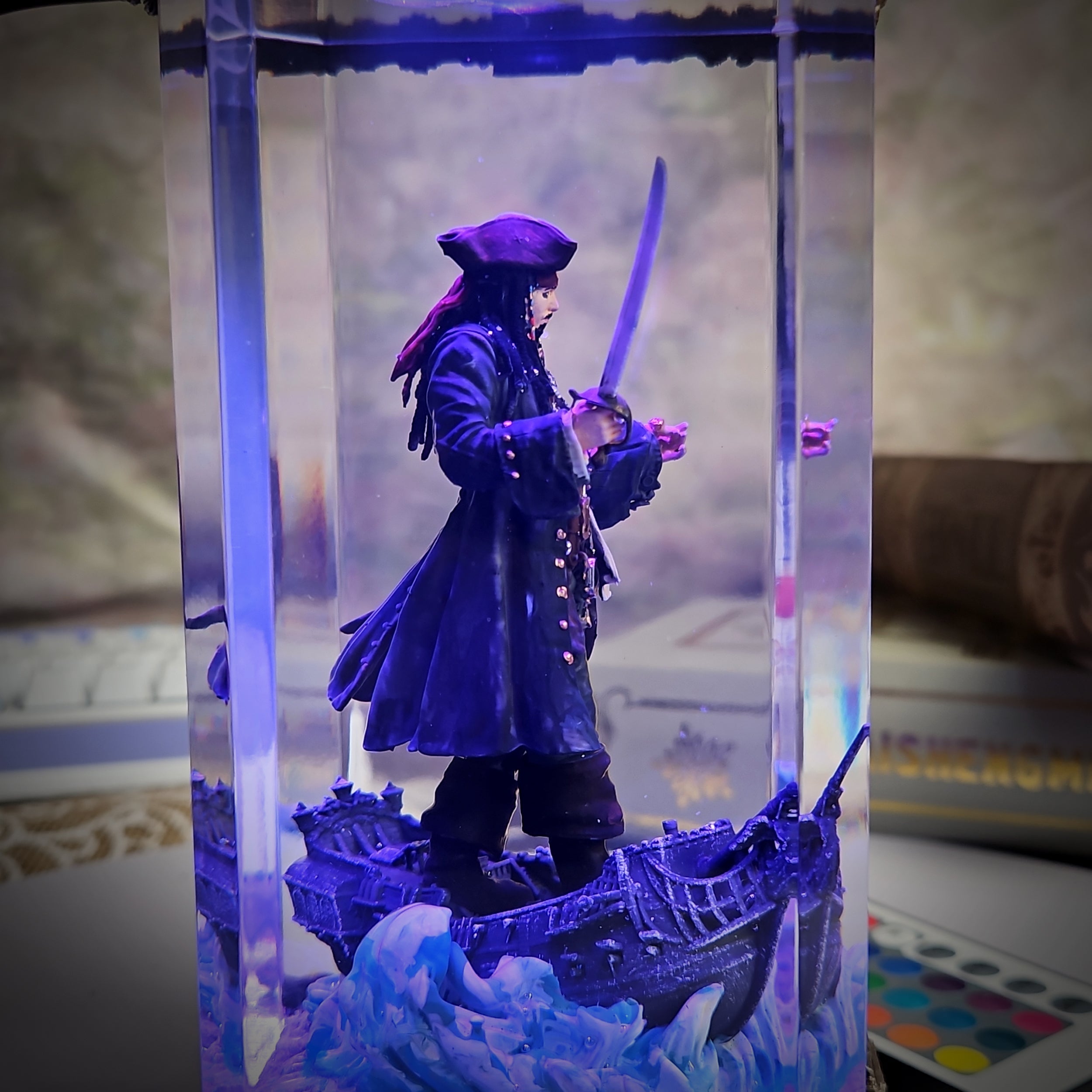 Jack Resin Lamp - handmade resin lamp