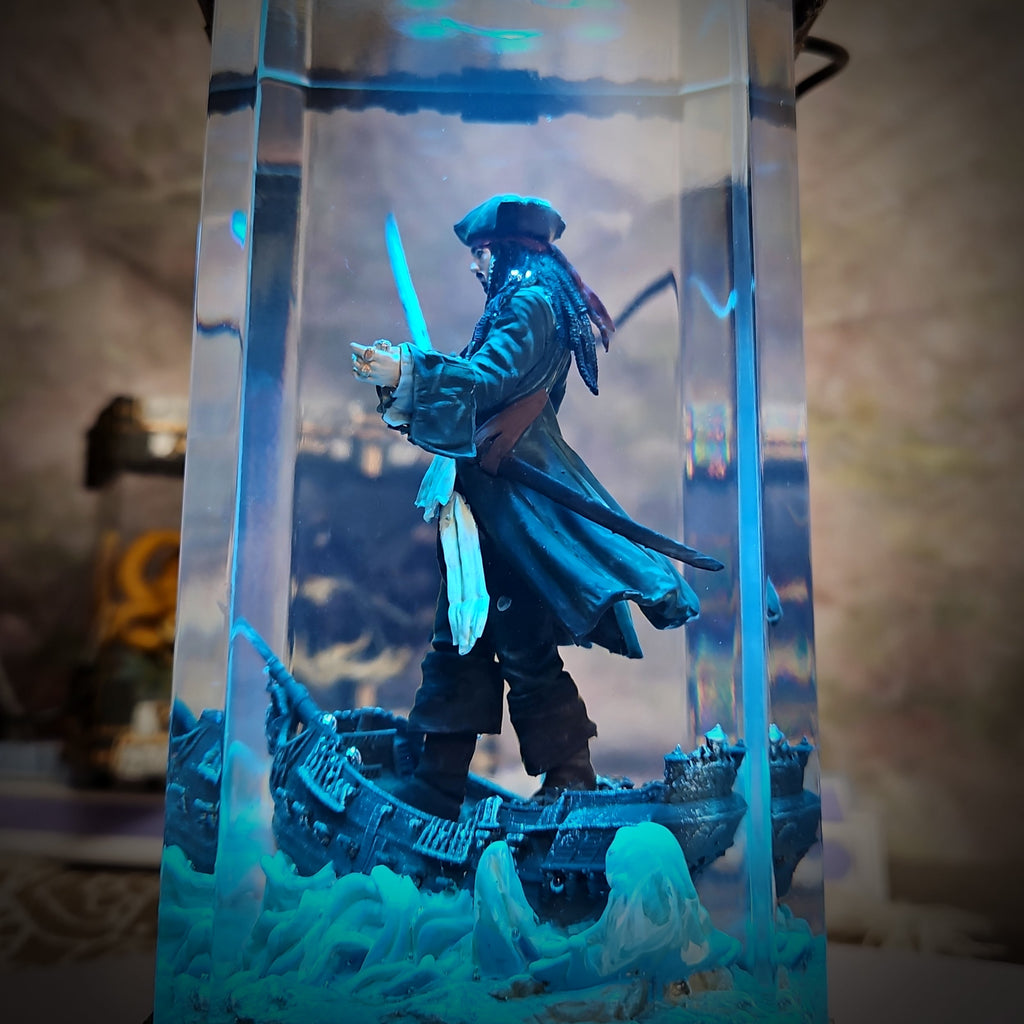 Jack Resin Lamp - handmade resin lamp