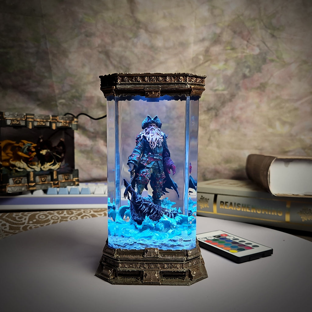 Davy Jones Resin Lamp - handmade resin lamp