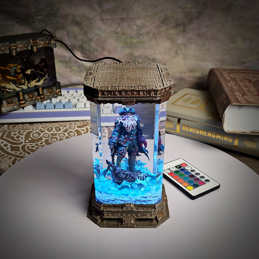 Davy Jones Resin Lamp - handmade resin lamp